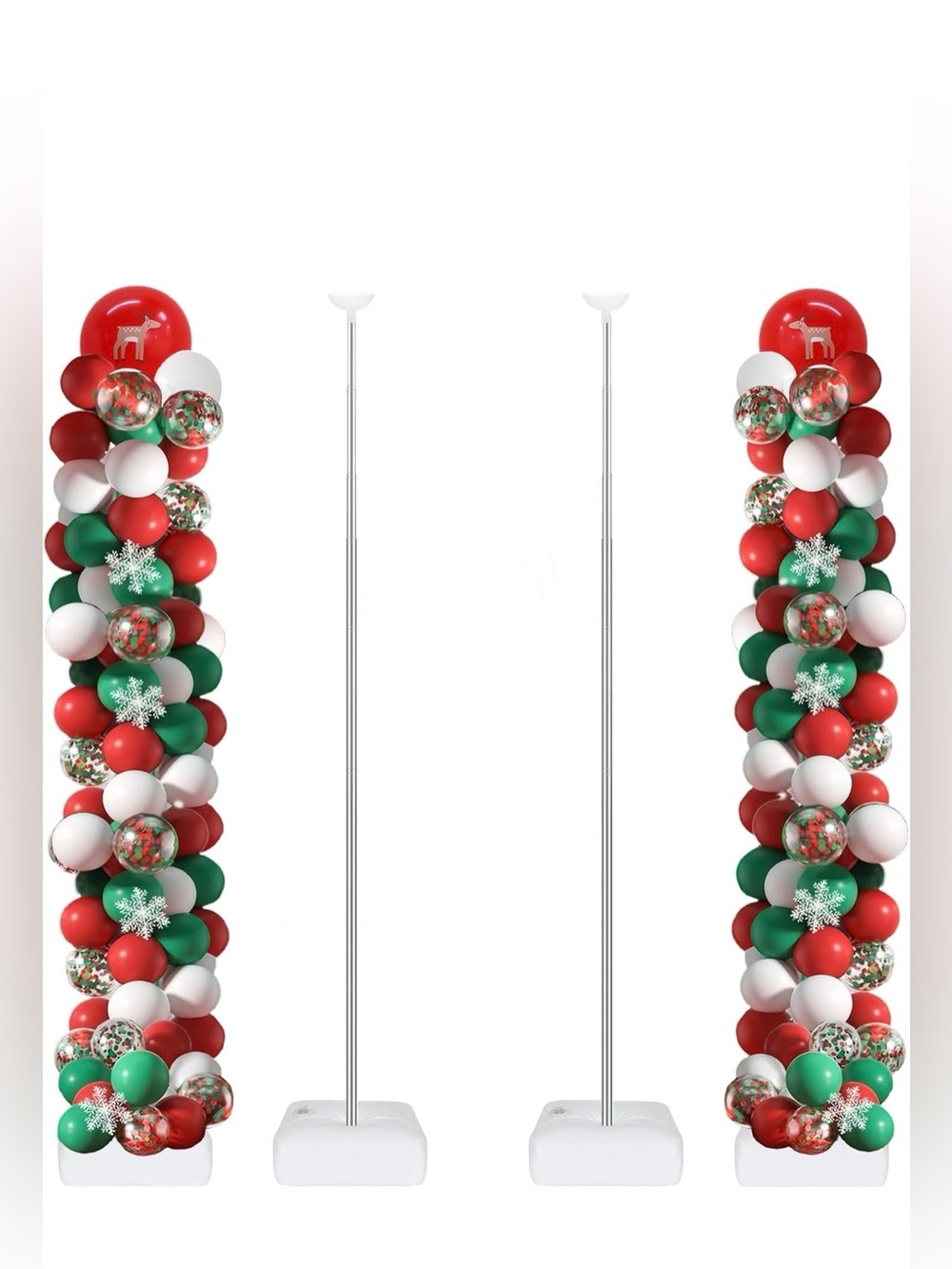 VETOGETHER Metal 2-Set Balloon Column Stand Kit with Base for Floor